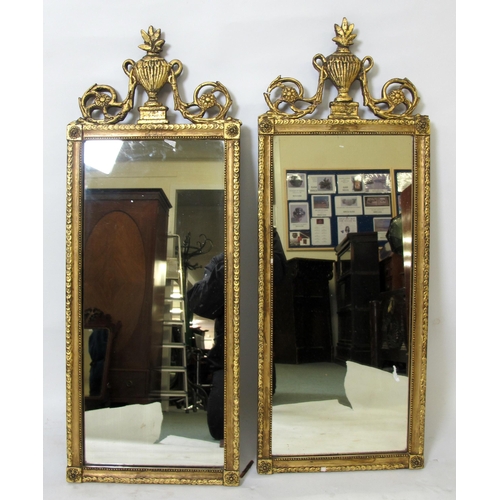 839 - A pair of 19th Century giltwood wall mirrors