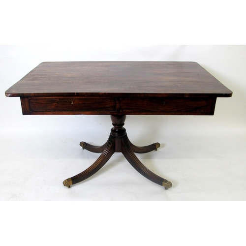 844 - A Regency rosewood library table