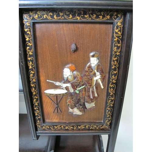 856 - A Chinese hardwood stage cabinet