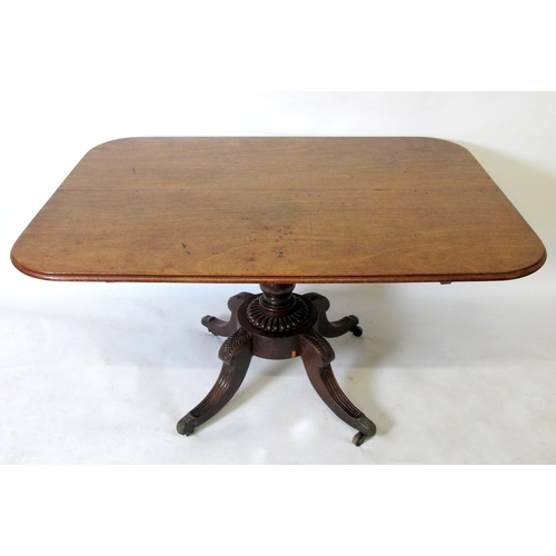 894 - A Regency mahogany D-ended breakfast table