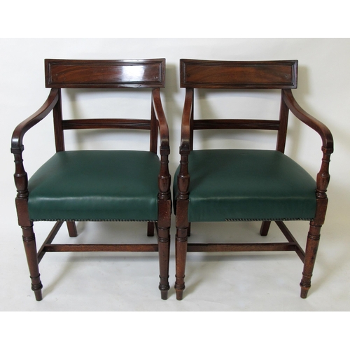 895 - A set of six early Victorian mahogany dining chairs