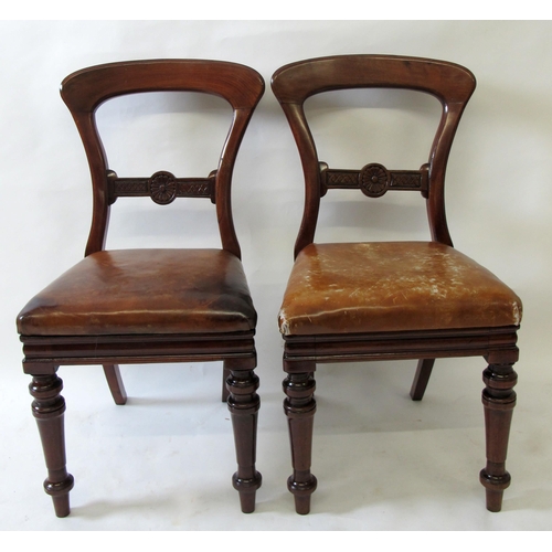 897 - A set of six early Victorian mahogany dining chairs