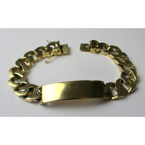 108 - A nine carat gold ID bracelet