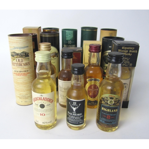 331 - A large lot of assorted whisky miniatures and liqueurs