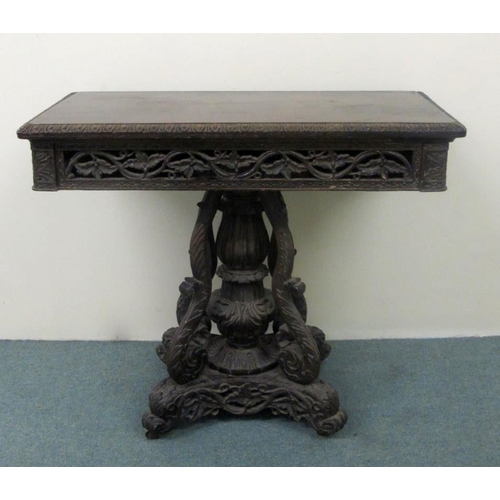 811 - An Anglo Indian hardwood card table