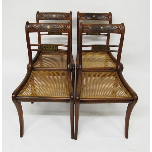 833 - A set of eight Regency rosewood dining chairs