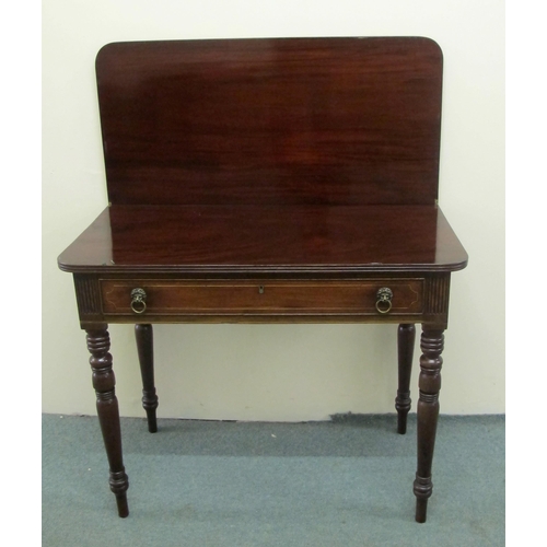 848 - A Victorian mahogany turnover tea table