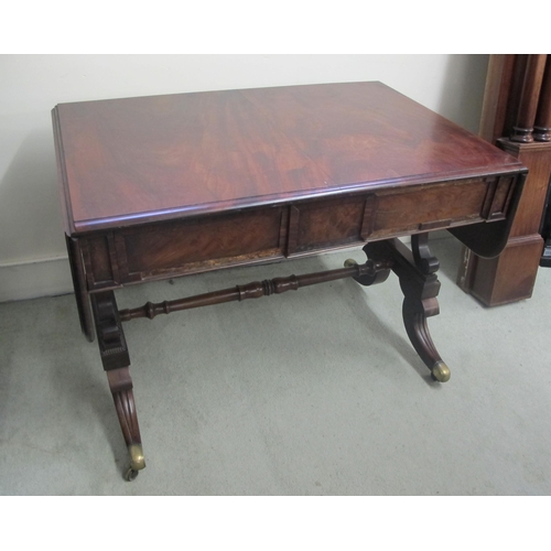 851 - A mahogany sofa table