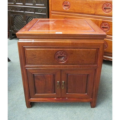 854 - A pair of matching Chinese bedside cabinets