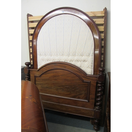 857 - A Victorian mahogany framed double bed with base