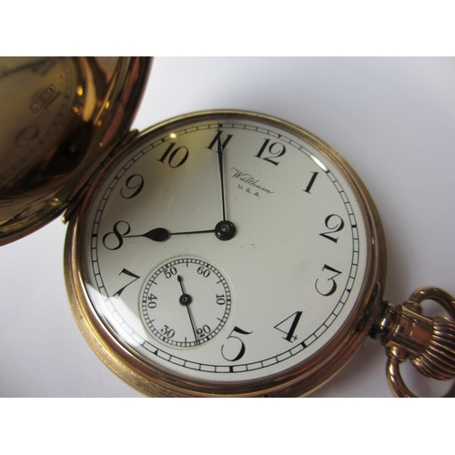 98 - A Waltham full hunter pocket watch