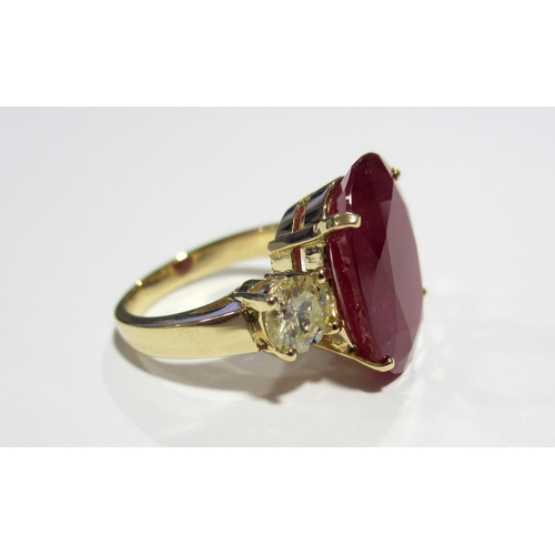 106 - An impressive ruby and diamond ring