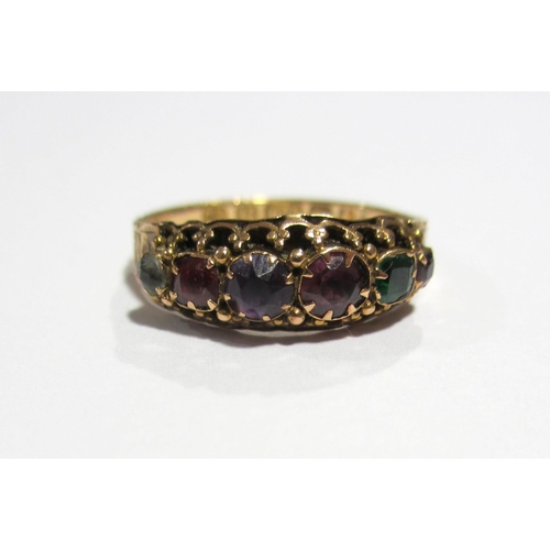 116 - A Victorian 15ct gold Regard ring