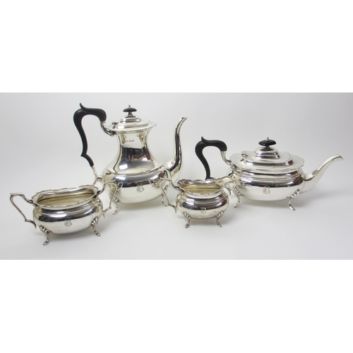 138 - A four piece silver tea service