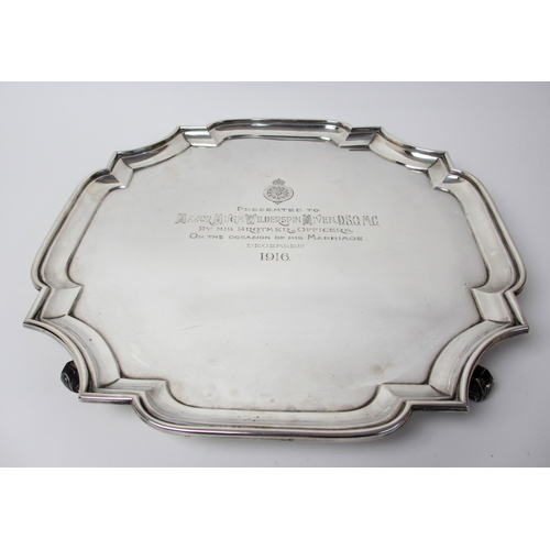 152 - Of Military Interest - A silver presentation salver