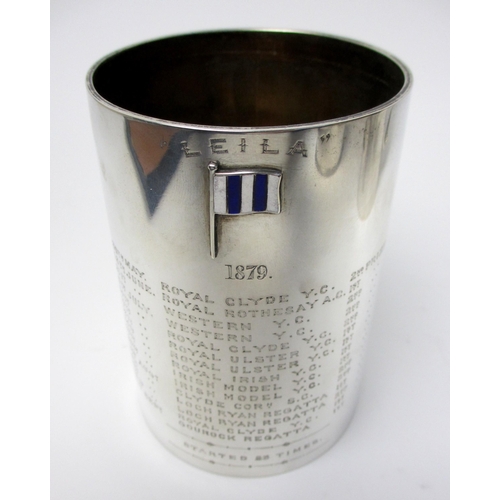 160 - Of Yacht Racing Interest - A silver trophy tankard