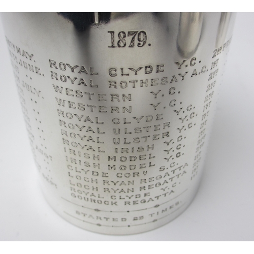 160 - Of Yacht Racing Interest - A silver trophy tankard