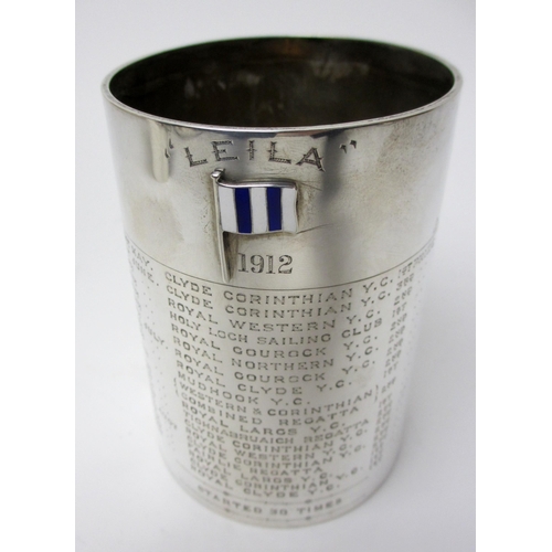 160 - Of Yacht Racing Interest - A silver trophy tankard