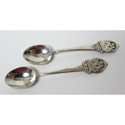 166 - A cased pair of silver salts