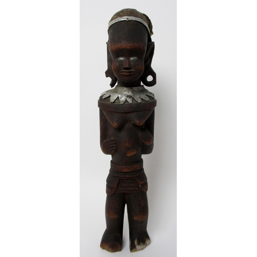 225 - A North Yoruba votive carved wood female figure