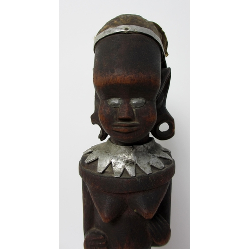 225 - A North Yoruba votive carved wood female figure