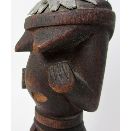 225 - A North Yoruba votive carved wood female figure