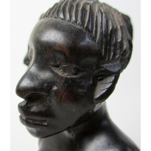 228 - A West African ebony carving of the twins