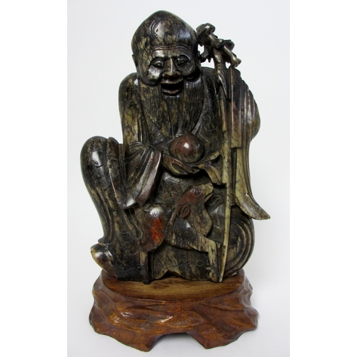 234 - A Chinese soapstone figure of Shou Lao