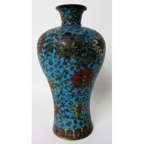 242 - A Chinese cloisonne baluster vase