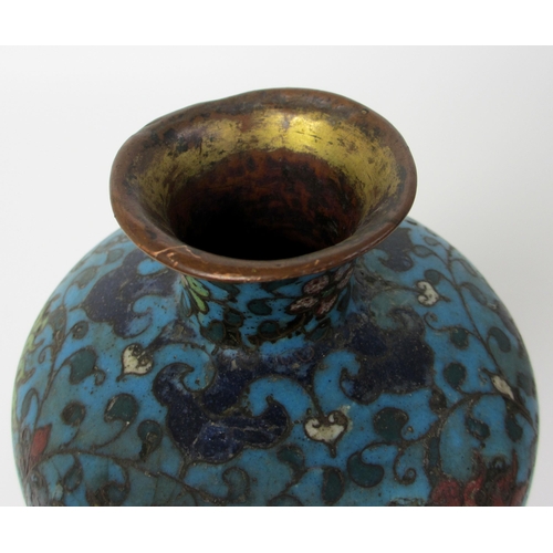 242 - A Chinese cloisonne baluster vase