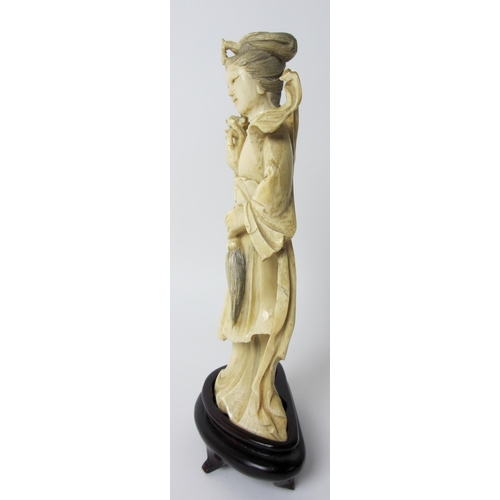 253 - A Japanese ivory figure of a lady