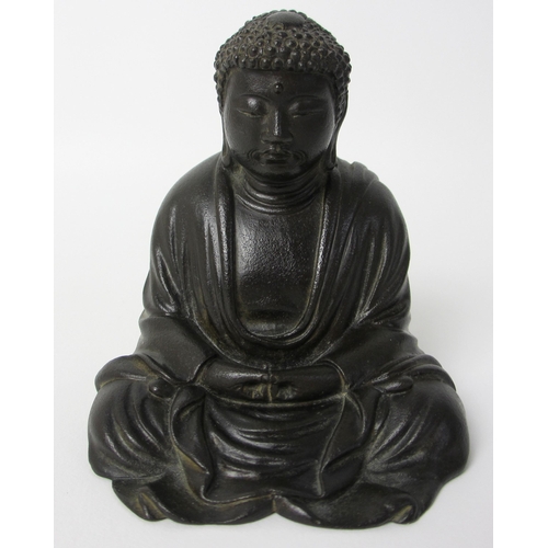 257 - A Japanese bronze buddhistic figure