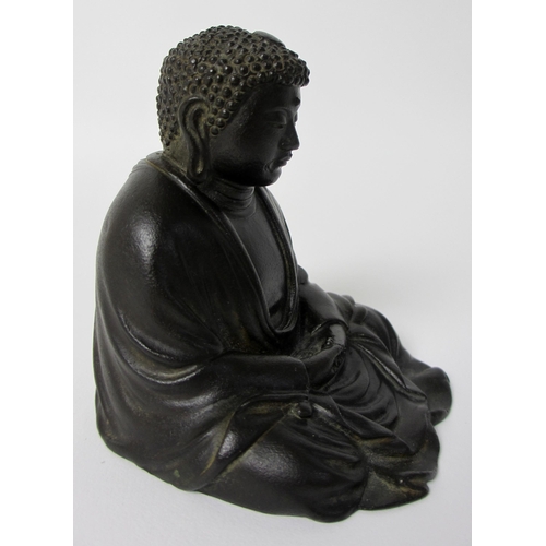 257 - A Japanese bronze buddhistic figure