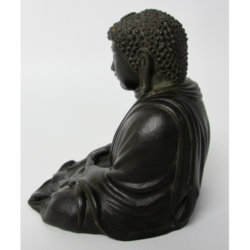 257 - A Japanese bronze buddhistic figure