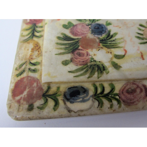 260 - A polychrome and alabaster box