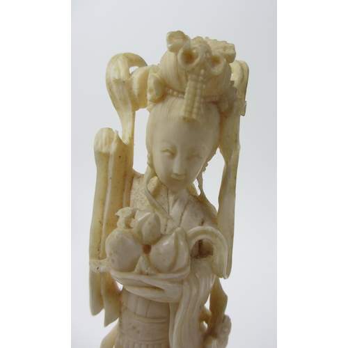 266 - A Chinese carved ivory bell tower