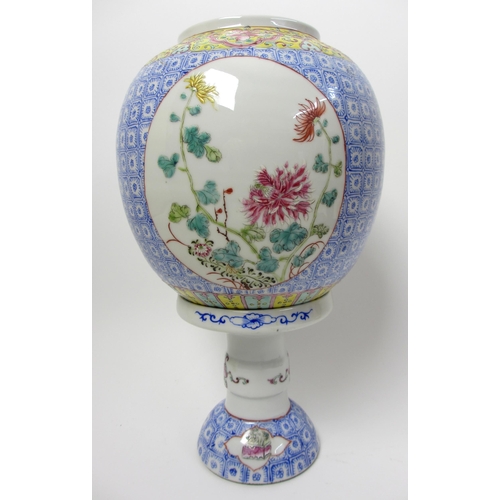 281 - A Chinese porcelain lantern on stand