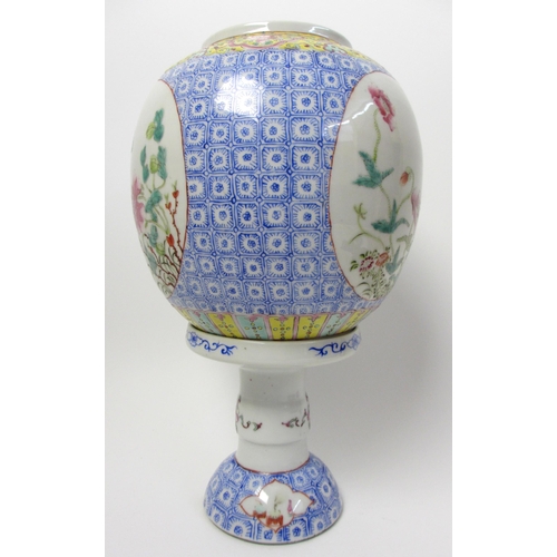 281 - A Chinese porcelain lantern on stand