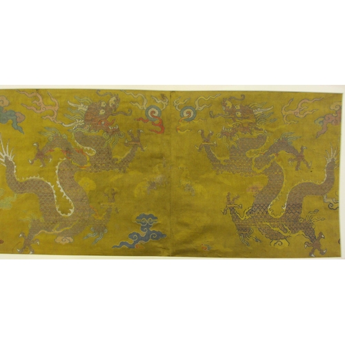 305 - A 17th Century yellow silk panel