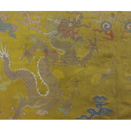 305 - A 17th Century yellow silk panel