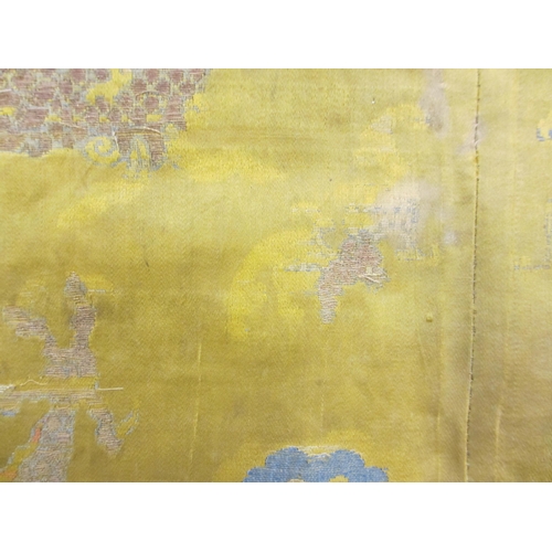 305 - A 17th Century yellow silk panel