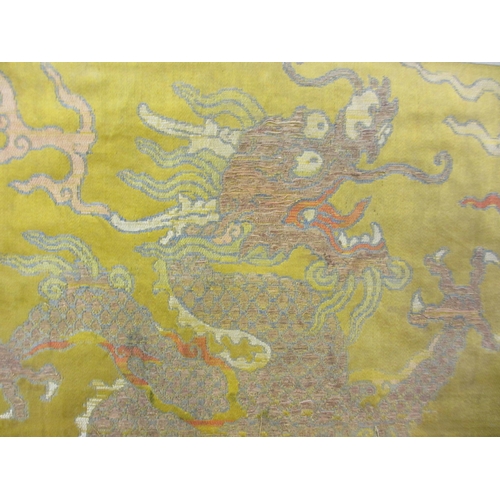 305 - A 17th Century yellow silk panel