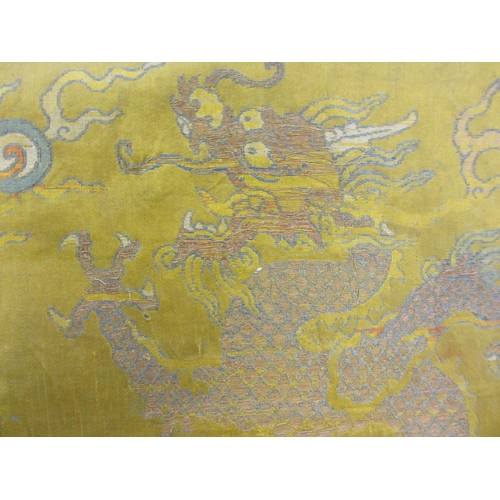 305 - A 17th Century yellow silk panel