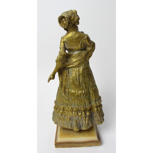 488 - Margriet  A bronze and ivory figure of a Victorian lady