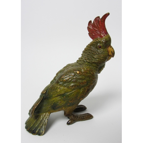 492 - A cold painted bronze model of a pheasant