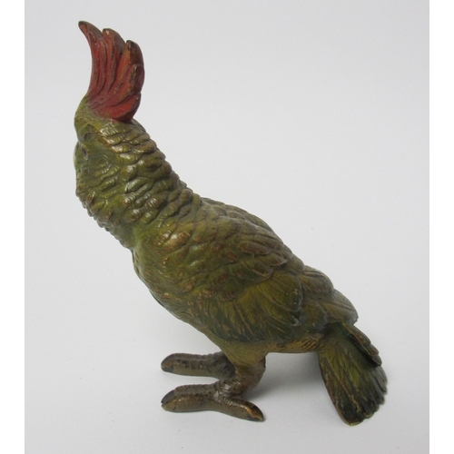 492 - A cold painted bronze model of a pheasant