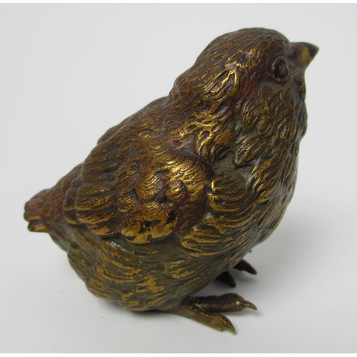 492 - A cold painted bronze model of a pheasant