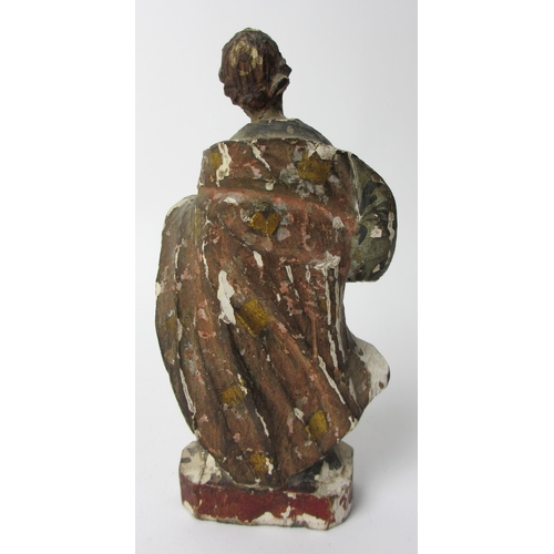 510 - A painted ivory figure of the Madonna and Child