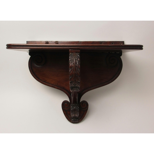 516 - A mid Victorian rosewood bracket clock and bracket