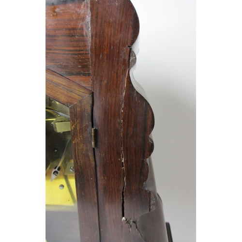 516 - A mid Victorian rosewood bracket clock and bracket